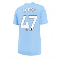 Koszulka piłkarska Manchester City Phil Foden #47 Strój Domowy dla kobiety 2023-24 tanio Krótki Rękaw